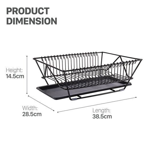 Escurridor de Platos Multifuncional de Hierro Forjado con Bandeja y Almacenamiento - Image 6