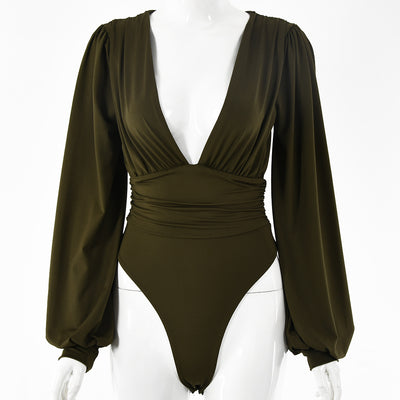 Body Ajustado Elegante con Escote en V y Mangas Largas - Image 18
