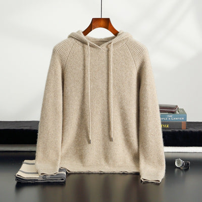 Suéter de Cachemira con Capucha para Otoño e Invierno