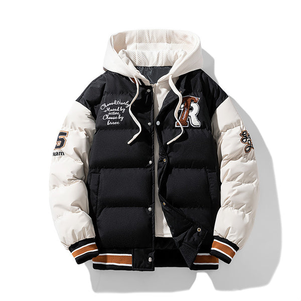 Chaqueta Acolchada de Algodón con Efecto Dos Piezas para Hombre