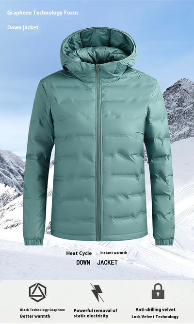 Chaqueta Acolchada de Plumón para Parejas - Abrigo Térmico y Cálido - Image 16