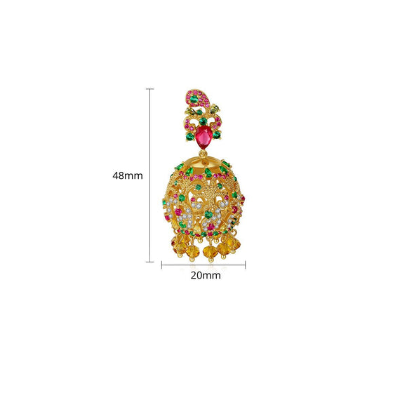 Aretes de Moda con Cristales de Colores Vibrantes