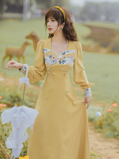 Vestido Elegante Jacquard con Encaje Vintage y Cintura Alta Ajustada - Image 8