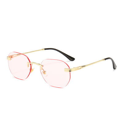 Gafas de Sol Cuadradas Sin Marco para Mujer con Lentes Marinos - Image 5