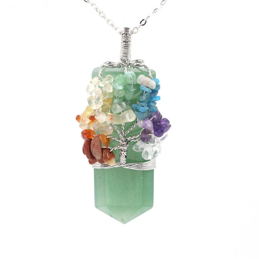 Collar con Colgante Árbol de la Vida en Cristal Hexagonal - Image 14