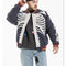 Chaqueta Retro Japonesa de Ante con Bordado de Terciopelo para Hombre - Corte Holgado