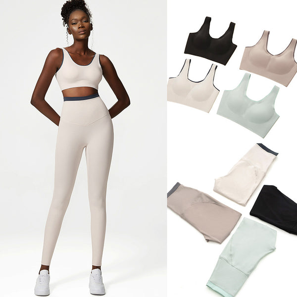 Conjunto de Yoga Sin Costuras Nude para Mujer