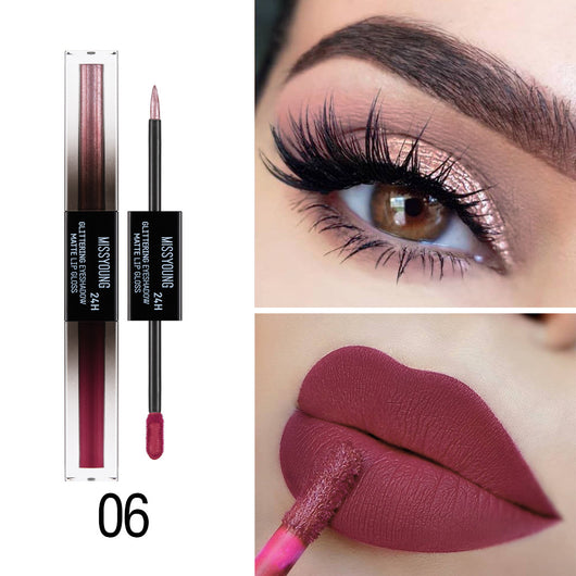 Sombra de Ojos y Brillo Labial Doble Punta en Tonos Neutros - Image 7