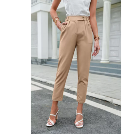 Pantalones Capri Cintura Alta Ajustados - Estilo Moderno - Image 7