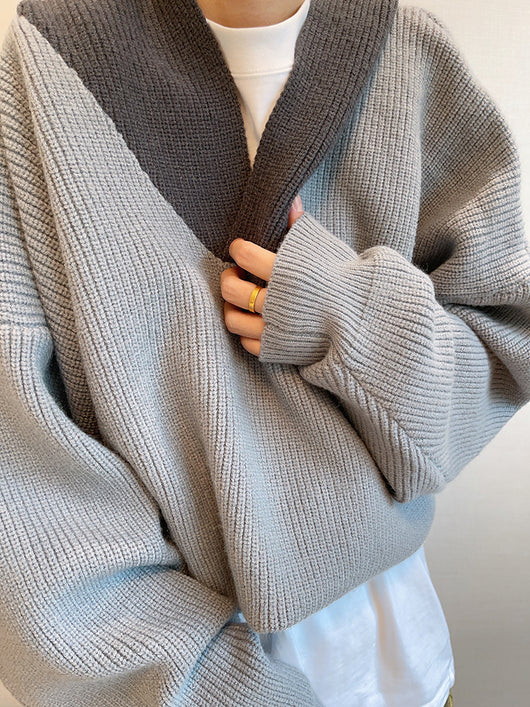 Suéter Abrigo Tejido con Capucha para Hombre - Image 13