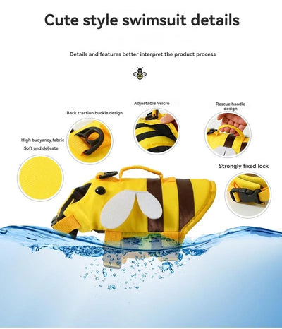 Chaleco Salvavidas para Perros con Reflectantes - Traje de Baño Seguro para Mascotas - Image 11