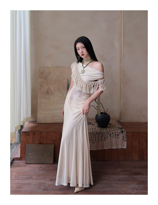Vestido Bohemio Fishtail con Borlas - Cuello Redondo Ajustado para Verano - Image 17