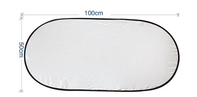 Parasol Automotriz Doble Círculo Plateado - Protector Solar Frontal - Image 20