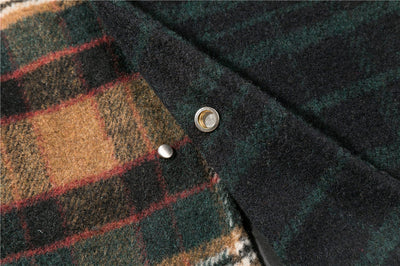 Sudadera Cardigan Cuadros con Capucha Oversize Estilo Europeo - Image 16