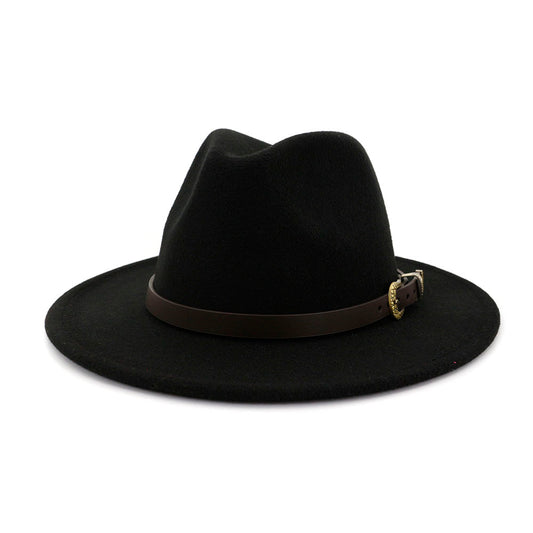 Sombrero Clásico de Lana Británica para Mujer con Ala Ancha