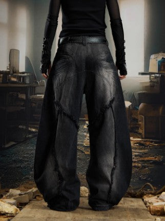 Jeans Holgados Desgastados con Bordes Crudos Estilo Urban - Image 5