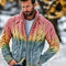 Men's Loose Fit Stand Collar Zip-Up Jacket