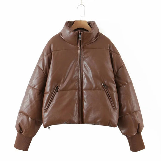 Chaqueta Acolchada con Cuello Alto y Bolsillos con Cierre - Image 13