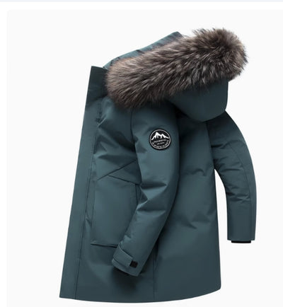 Abrigo Acolchado Hombre con Cuello de Piel de Zorro - Impermeable y Cálido - Image 10