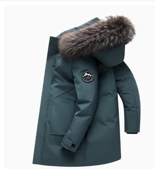 Abrigo Acolchado Hombre con Cuello de Piel de Zorro - Impermeable y Cálido - Image 10