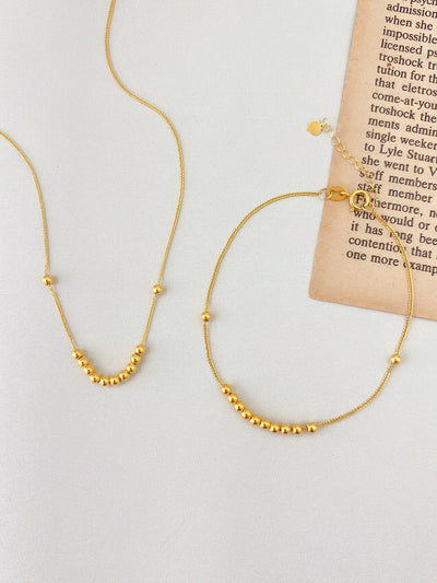 Collar de Oro 18K Chopin con Dije de Cuentas de la Suerte - Image 11