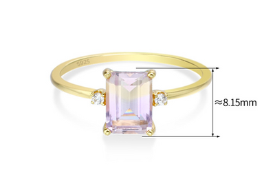 Anillo de Plata 925 Octagonal con Amatista para Mujer - Image 7