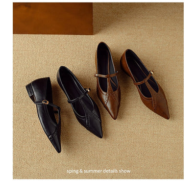 Zapatos Planos Puntiagudos Marrón - Cómodos y Versátiles para Diario - Image 8