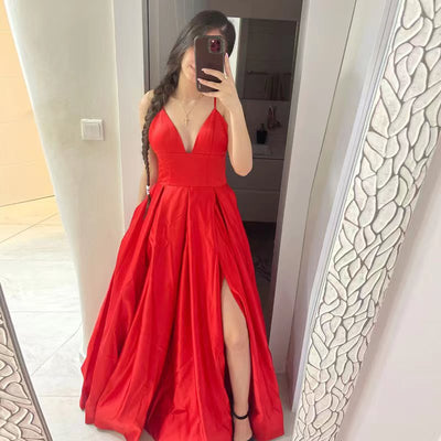 Vestido Largo Elegante con Tirantes Ajustables - Image 3