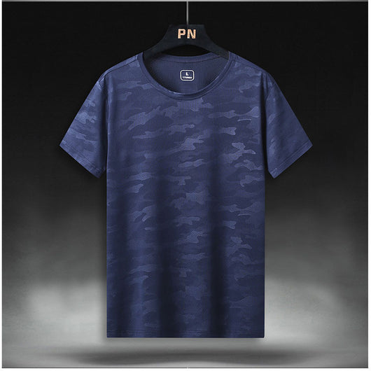 Camiseta Manga Corta de Seda para Hombre - Secado Rápido Cuello Redondo - Image 3