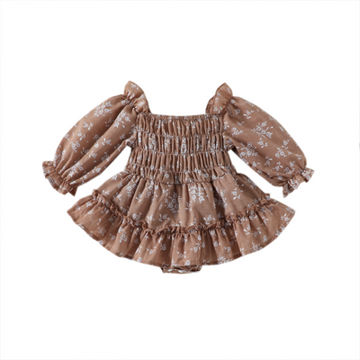 Enterizo Infantil Floral con Hombros Descubiertos para Niñas - Image 24