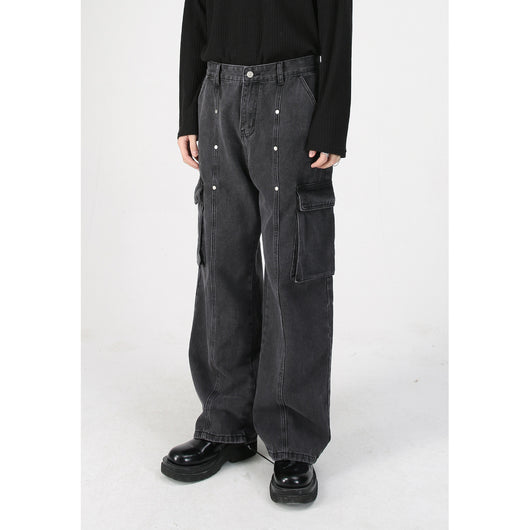 Pantalones Vaqueros Holgados Vintage Hip-hop para Hombre - Image 11