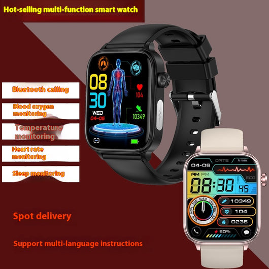 Reloj Inteligente ET570 con Llamadas Bluetooth, ECG y Medidor de Glucosa