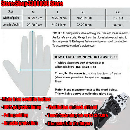 Guantes de Motociclismo Retro Impermeables Anticaída de Cuero Premium - Image 6