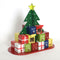 Calendario de Adviento Navideño de Madera con Caja de Dulces y Ornamento