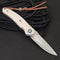 Cuchillo Plegable Acero Damasco para Aventuras al Aire Libre