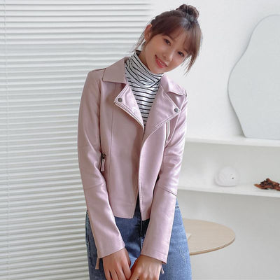 Chaqueta de Cuero Coreana Slim Plus Size con Forro Polar Desmontable - Image 8
