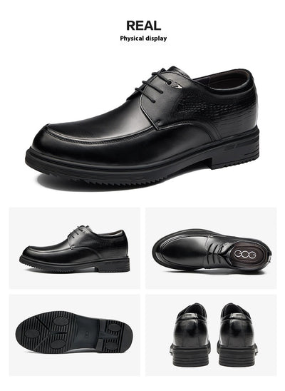 Zapatos Derby de Cuero Genuino con Alzas de 8cm para Hombre - Calzado Formal Ejecutivo - Image 17