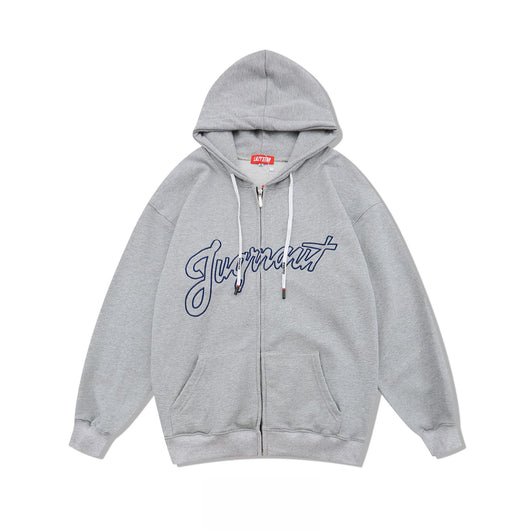 Sudadera con Capucha Pareja Letras Bordadas Diseño Minimalista - Image 2