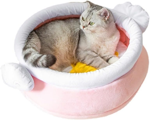 Cama Nido para Gatos Forma Miel - Sofá Cómodo y Acogedor para Mascotas