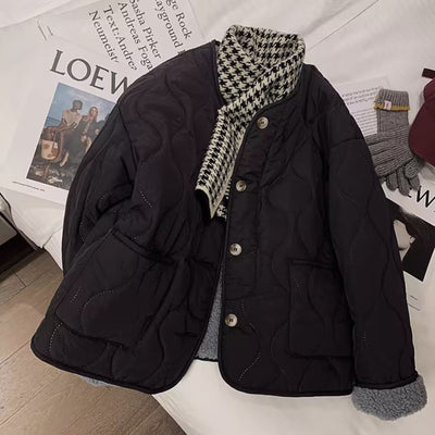 Chaqueta Acolchada de Lana Cordero para Mujer - Abrigo de Invierno - Image 5