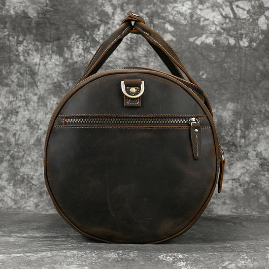 Bolso de Viaje Vintage en Cuero Crazy Horse para Hombre - Image 6