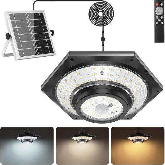 Lámpara Solar Colgante para Jardín, Patio y Garaje - Image 18