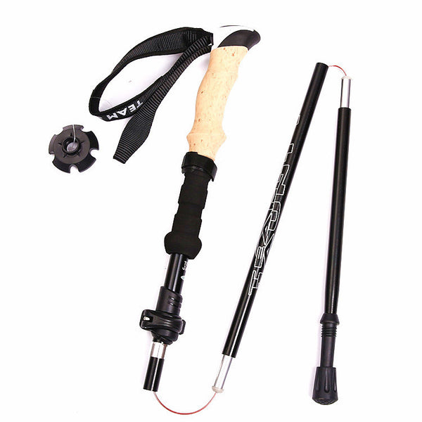 Bastón de Trekking Telescópico Plegable de 5 Secciones - Mango EVA Ergonómico - Image 6