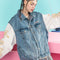 Chaqueta Denim Suelta Pareja - Diseño Casual con Costuras