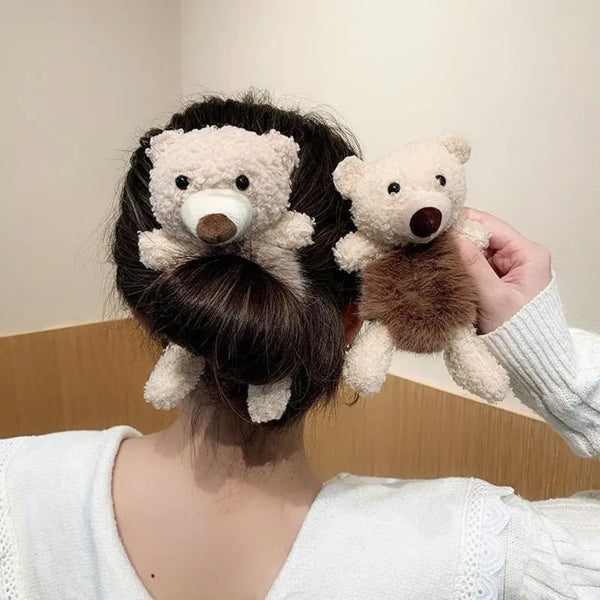 Coleteros Suaves con Diseño de Oso y Conejo - Accesorios para Cabello Infantil