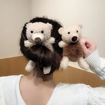 Coleteros Suaves con Diseño de Oso y Conejo - Accesorios para Cabello Infantil