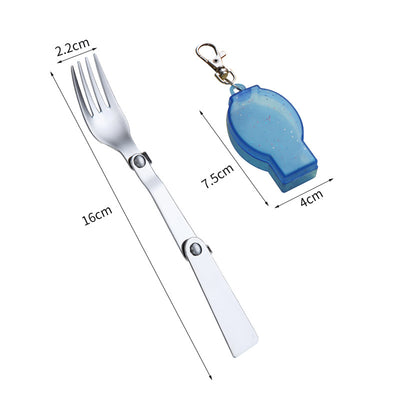 Cuchara Plegable de Acero Inoxidable para Camping y Viajes - Image 9