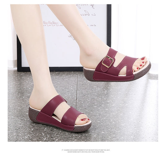 Sandalias Talla Grande Mujer Verano Suela Suave con Alzada - Image 20