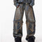 Jeans Desgastados Estilo Americano con Cortes