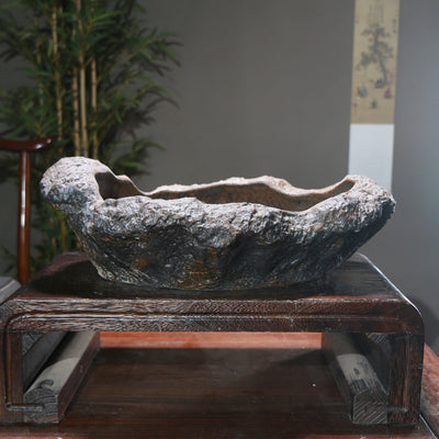 Maceta Decorativa Luna de Piedra Púrpura para Mesa - Image 6